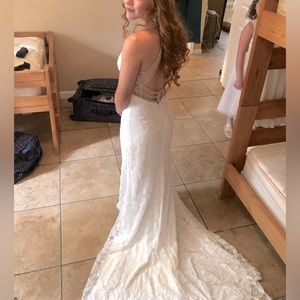 Maggie Sottero fit and flare wedding dress
